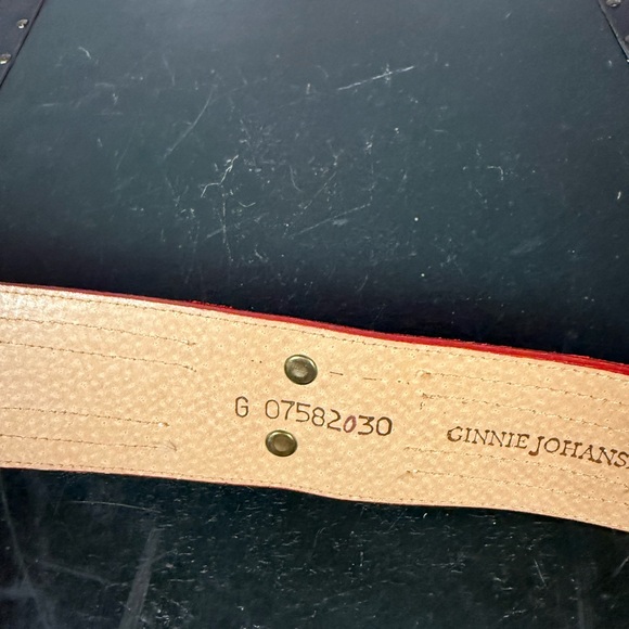 Ginnie Johansen Colorful Studded Accent Belt vintage artsy - Picture 4 of 5